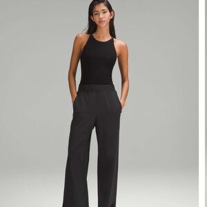 Lululemon Stretch Woven Wide Leg Black Medium High Rise Pants.